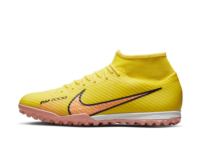 Nike Zoom Mercurial Superfly 9 Academy TF Turf Soccer Shoes in Yellow