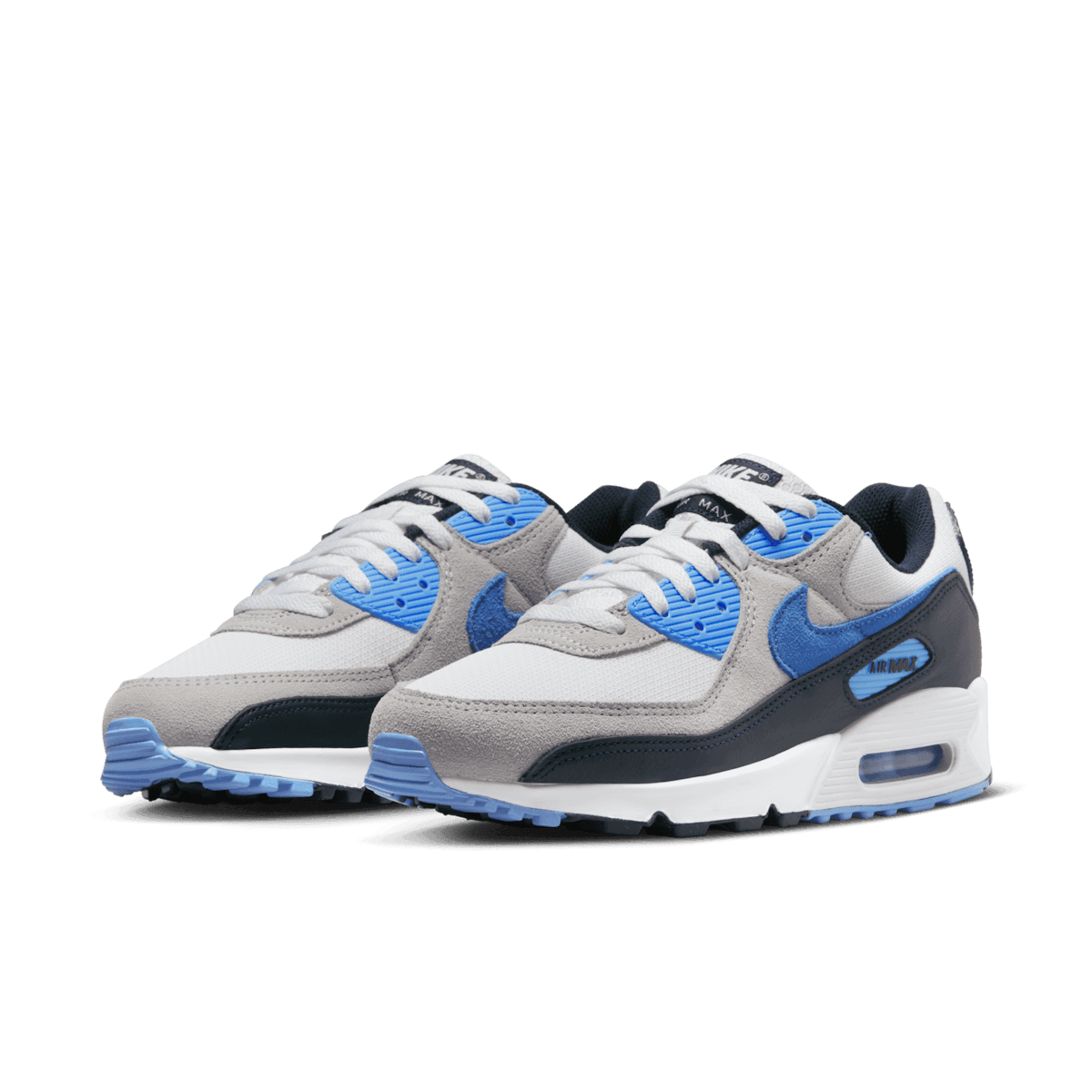 Nike Air Max 90 White University Blue Dark Obsidian - DQ4071-101 Raffles  and Release Date