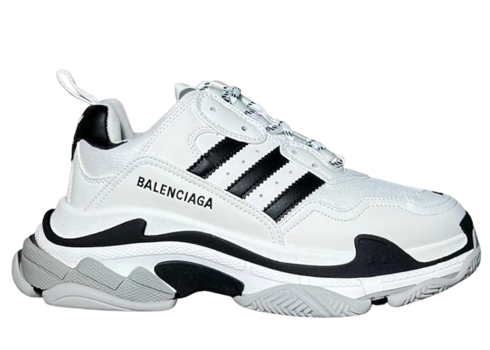 adidas Balenciaga Triple S White Black