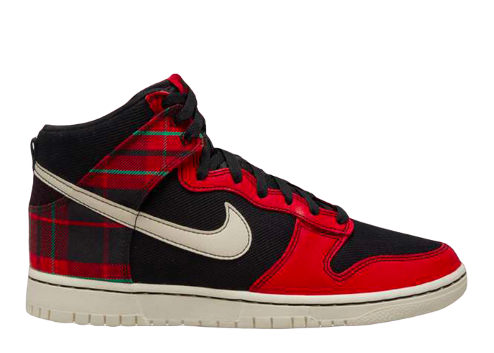 Nike Dunk High Tartan Black Red Plaid