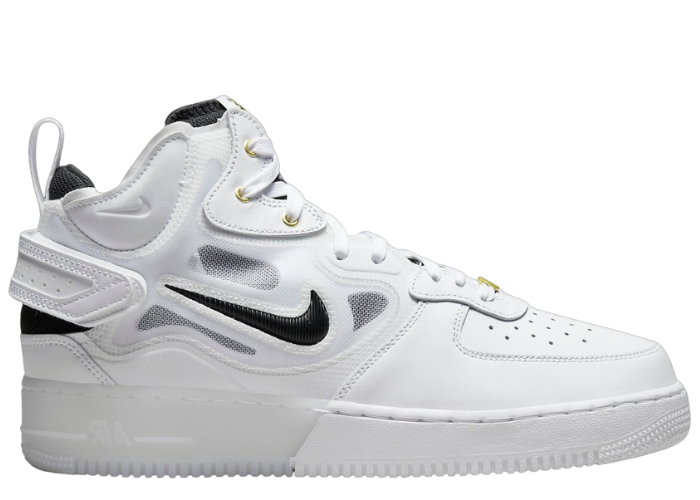 Nike Air Force 1 Mid React White Black Yellow Ochre
