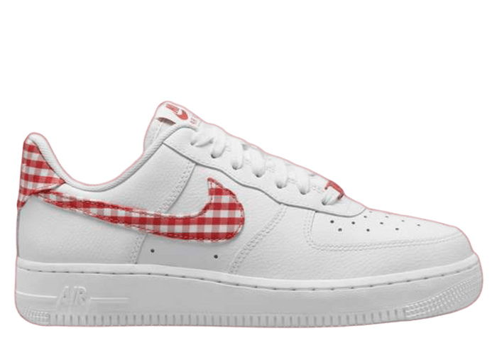 Nike Air Force 1 Low Gingham White Mystic Red (W)