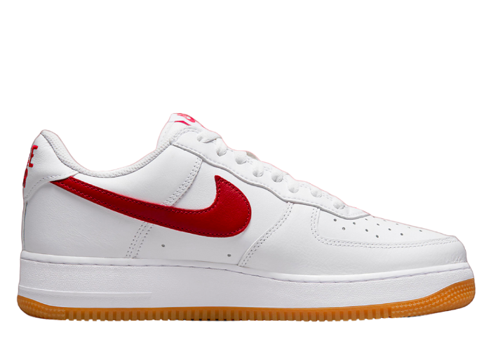 Nike Air Force 1 Low Anniversary Edition White Red Gum