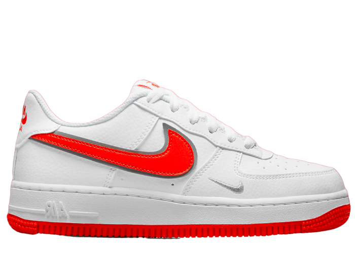 Nike Air Force 1 Low White Habanero Red (GS)