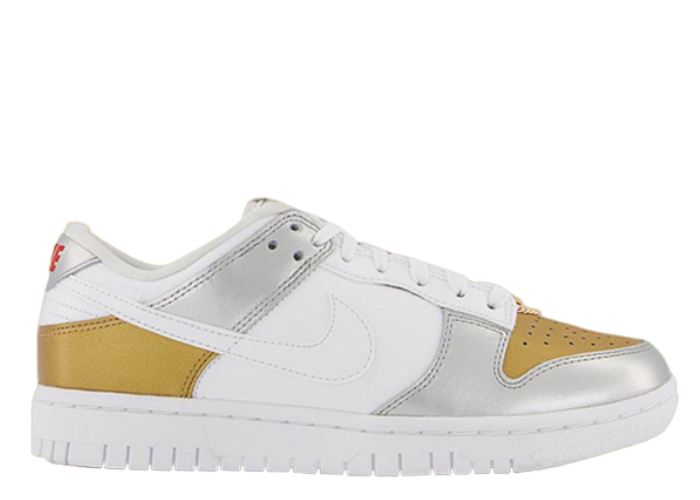 Nike Dunk Low Silver and Gold (W)