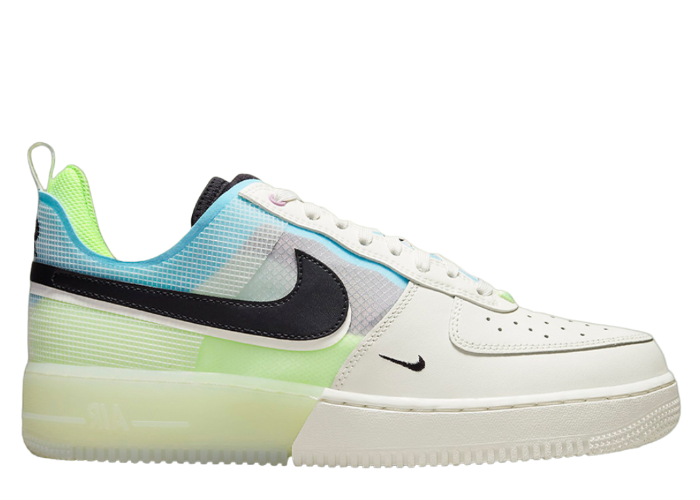 Nike Air Force 1 React White Ghost Green Blue Chill