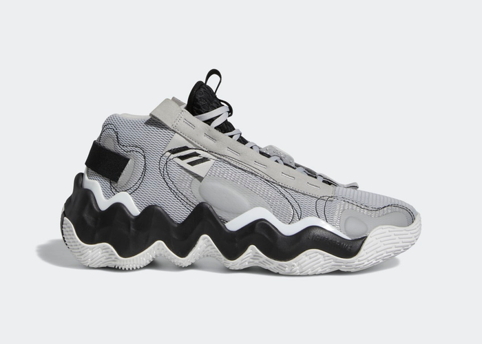 adidas Exhibit B Mid Basketball Shoes Grey Two