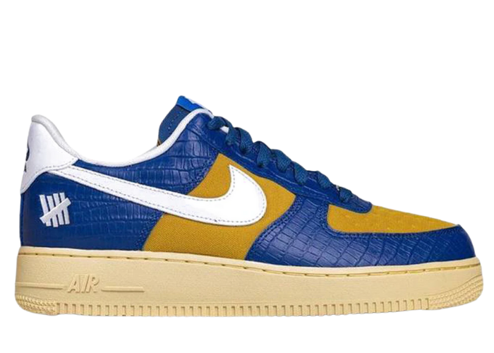Nike Air Force 1 Undefeated 5 On It Croc Blue & Yellow