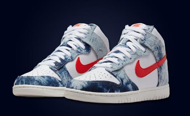Washed Denim Vibes Come To The Nike Dunk High