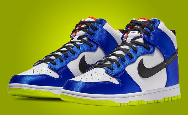 This Women’s Nike Dunk High Comes In Racer Blue Nylon