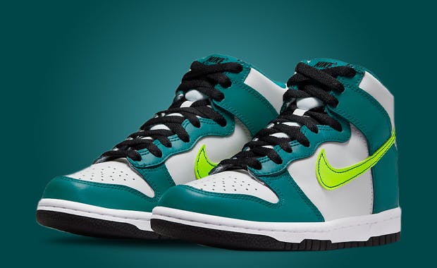 This Kid’s Exclusive Nike Dunk High Comes In Bright Spruce Volt
