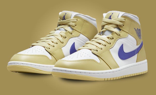 Put A Spring In Your Step With The Air Jordan 1 Mid Lemon Wash Lapis
