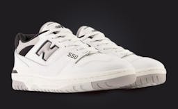 New Balance's 550 Steps Out In A White Grey Black Outfit