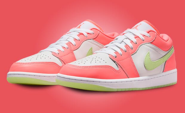 The Air Jordan 1 Low Lava Glow and Barely Volt Channels Pink Lemonade