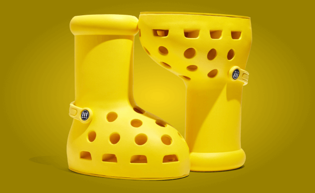 The MSCHF x Crocs Big Yellow Boot Trypophobia Releases August 9