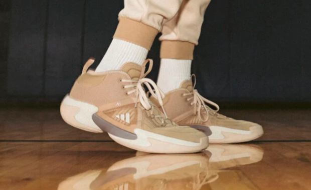 The adidas Exhibit Select Mid Champagne Candace Parker PE Releases October 1