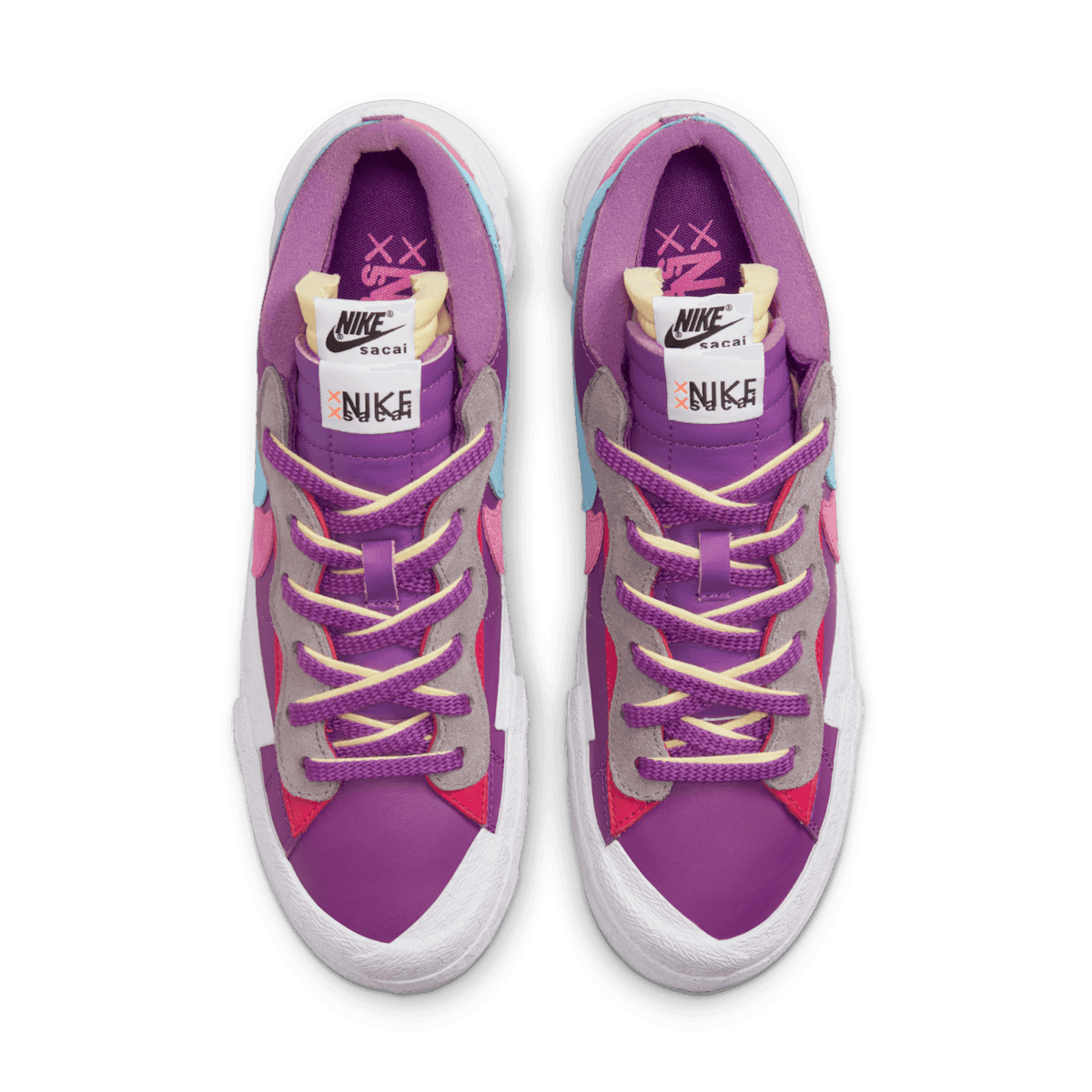 Nike Blazer Low sacai KAWS Purple Angle 1