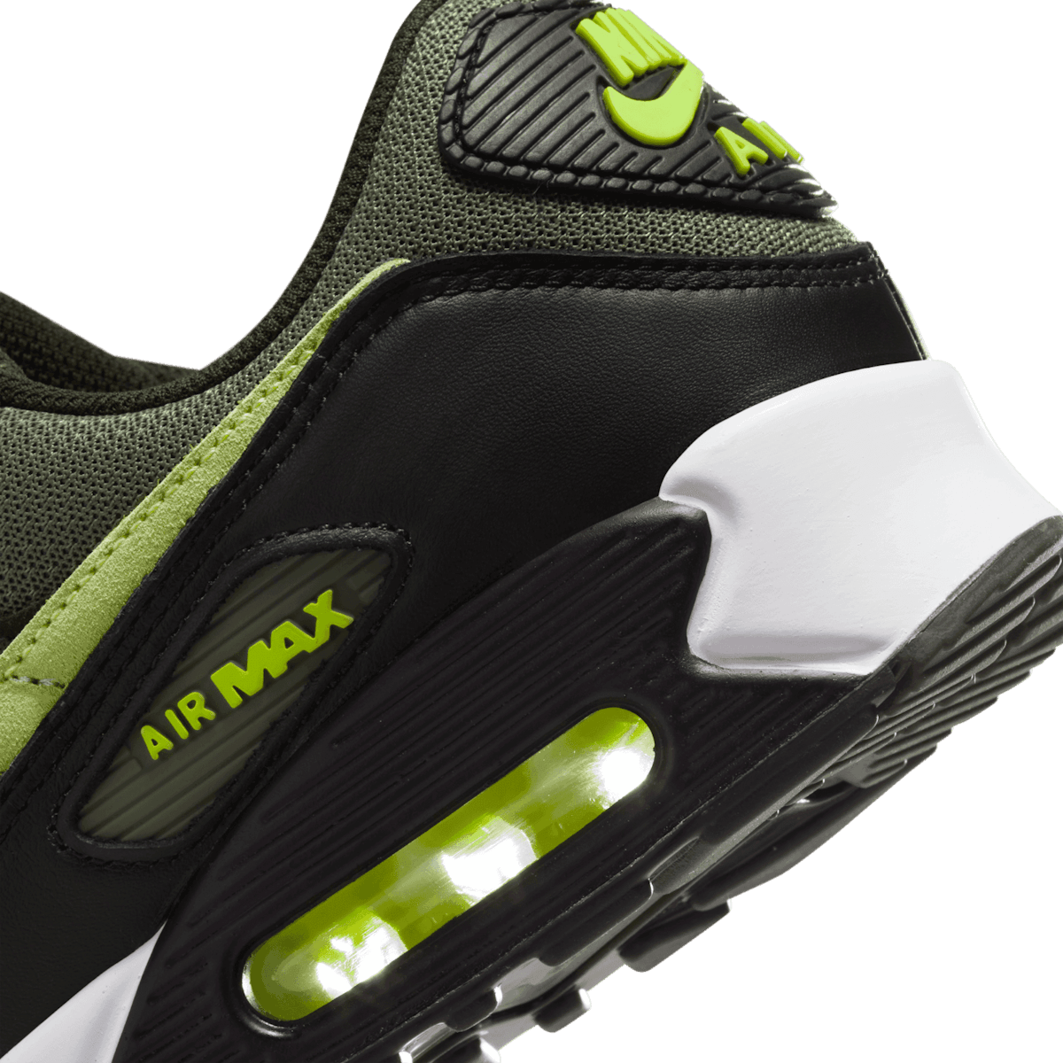 Nike Air Max 90 Medium Olive Volt Angle 5
