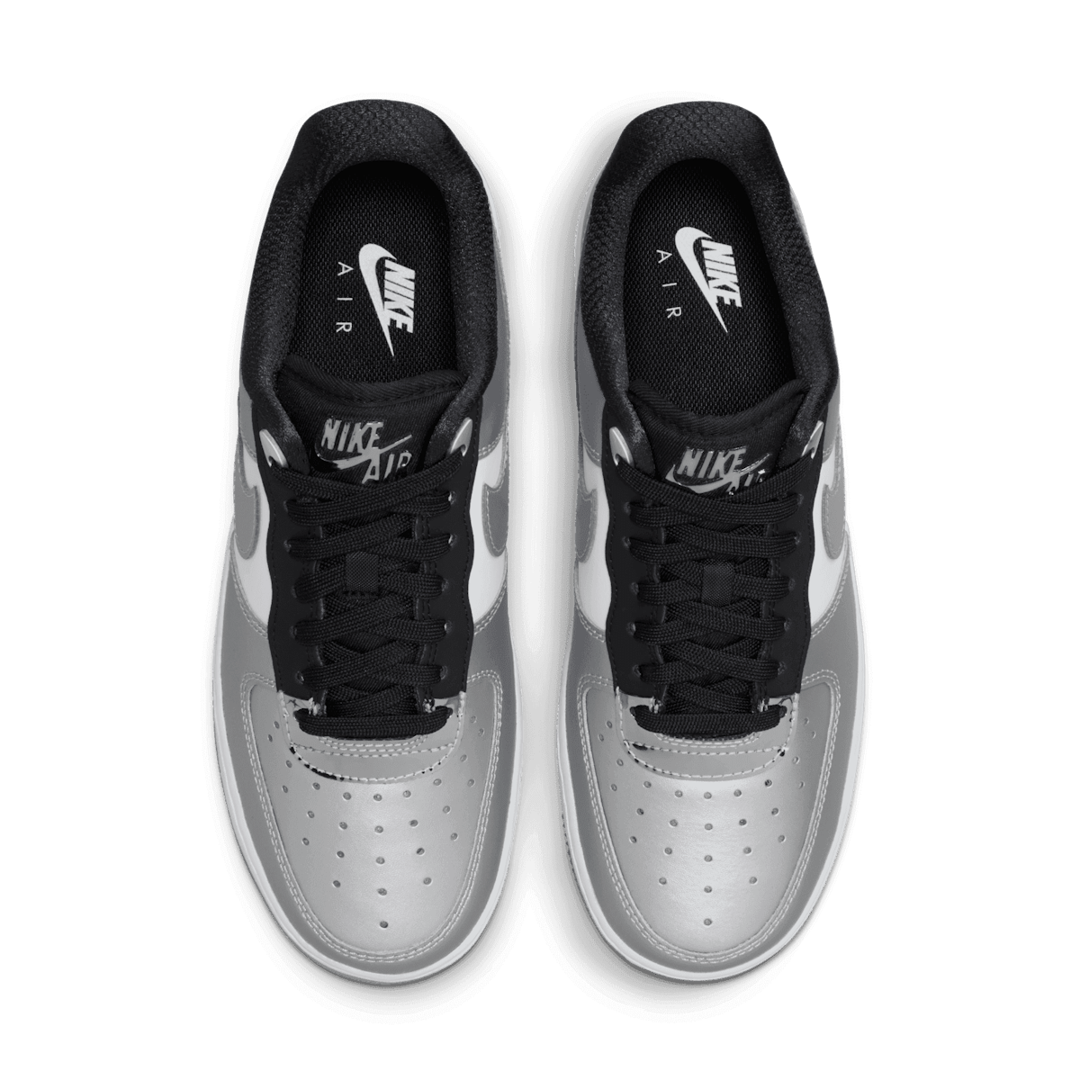Nike Air Force 1 '07 Low Metallic Silver Black (W) Angle 1