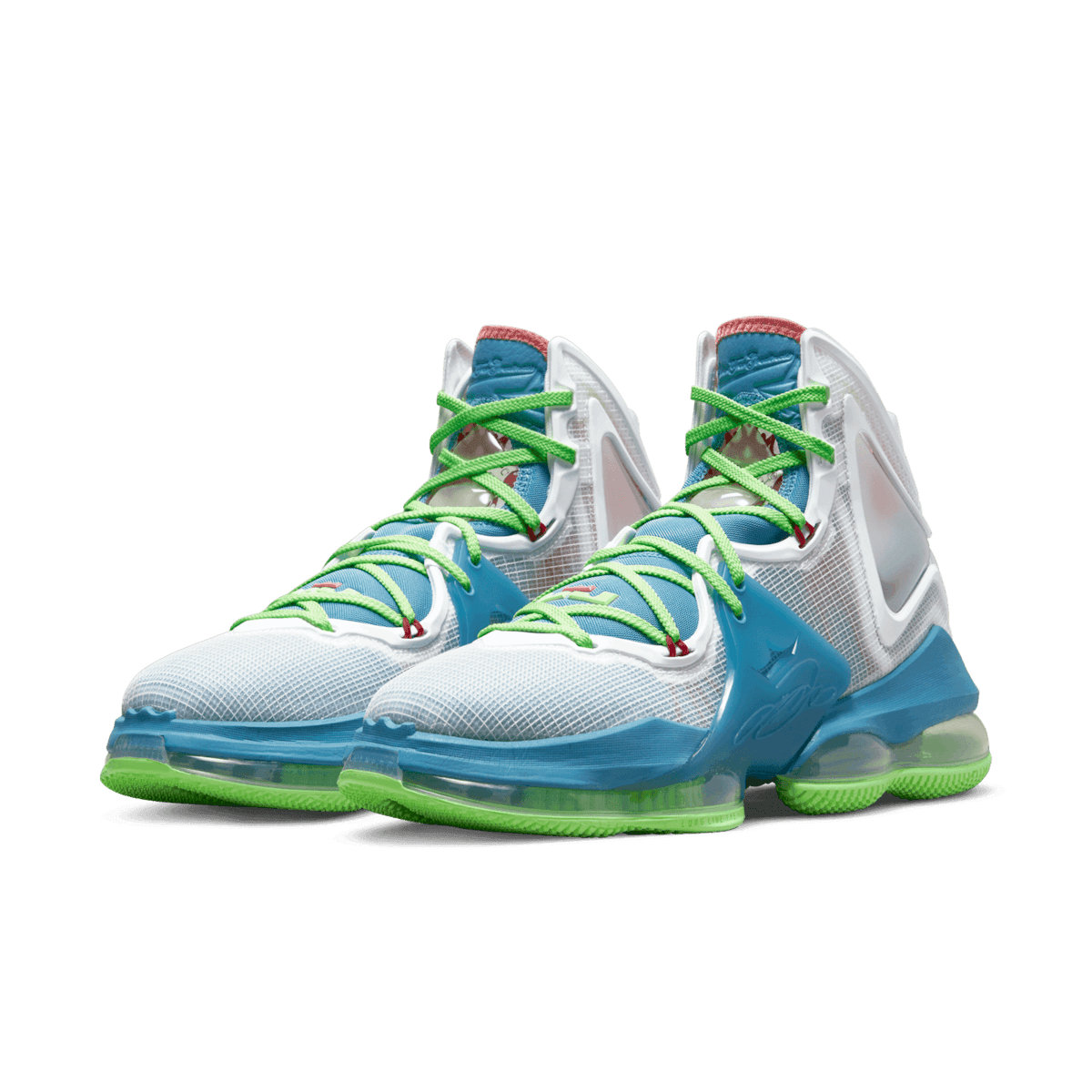 Nike Lebron 19 Dutch Blue Lime Glow Angle 2