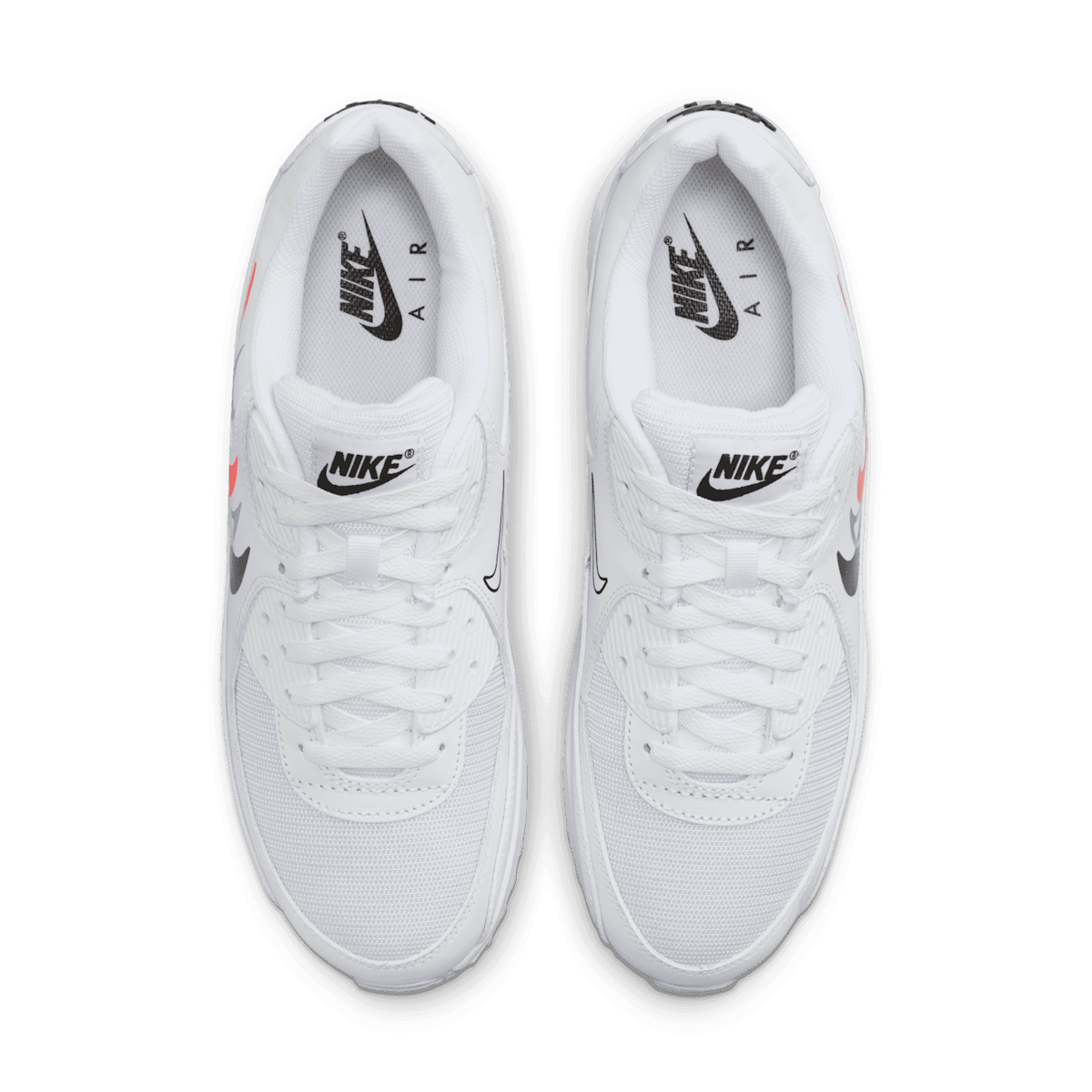Nike Air Max 90 Quadruple Swoosh White Angle 2