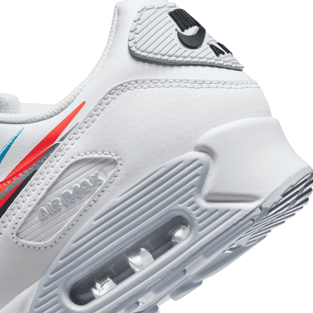 Nike Air Max 90 Quadruple Swoosh White Angle 6