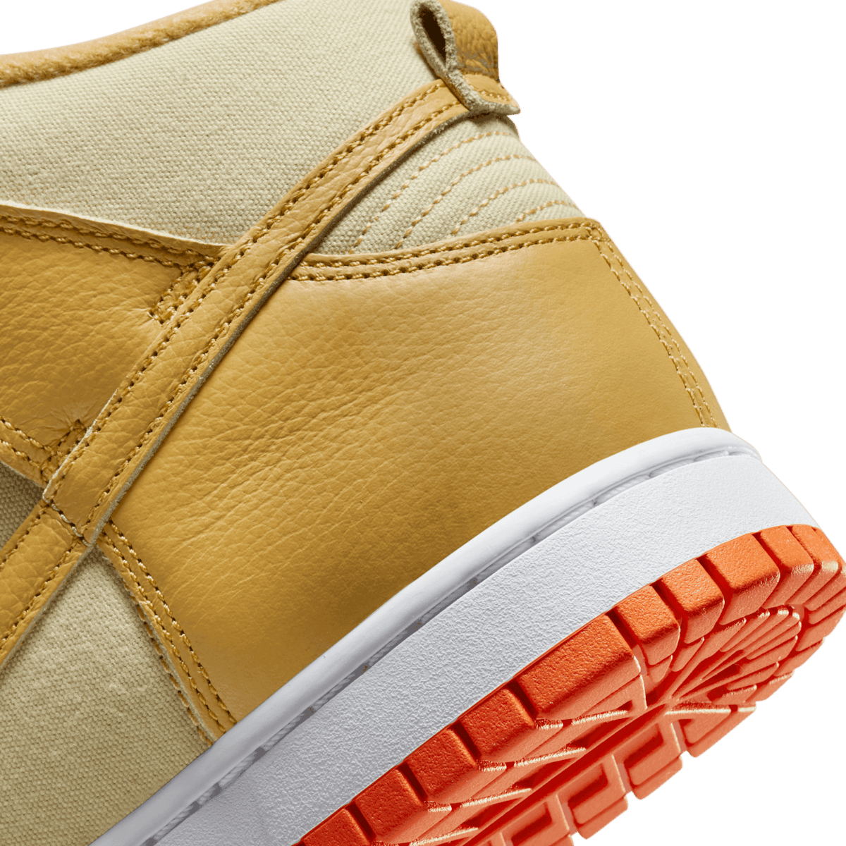 Nike Dunk High Premium Gold Orange Angle 0