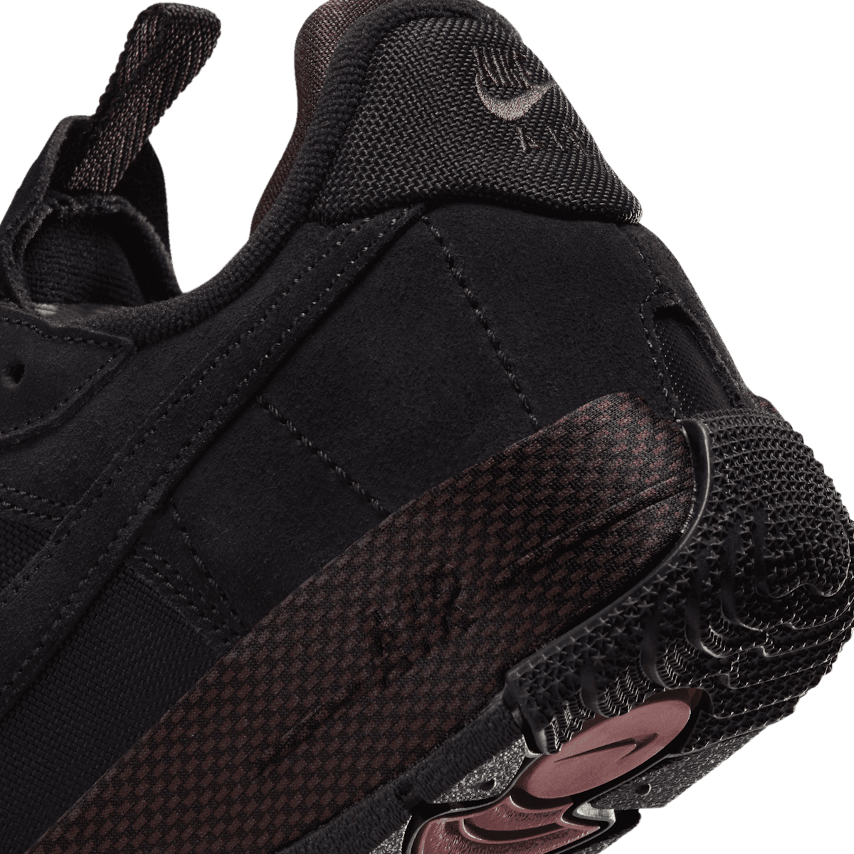 Nike Air Force 1 Wild Black Velvet Brown (W) Angle 6