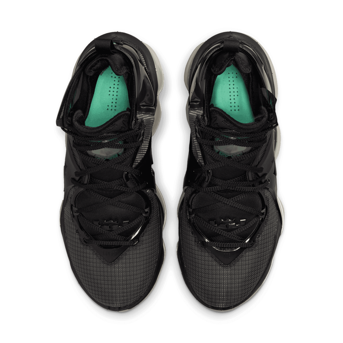 Nike Lebron 19 Black Anthracite Green Glow Angle 1
