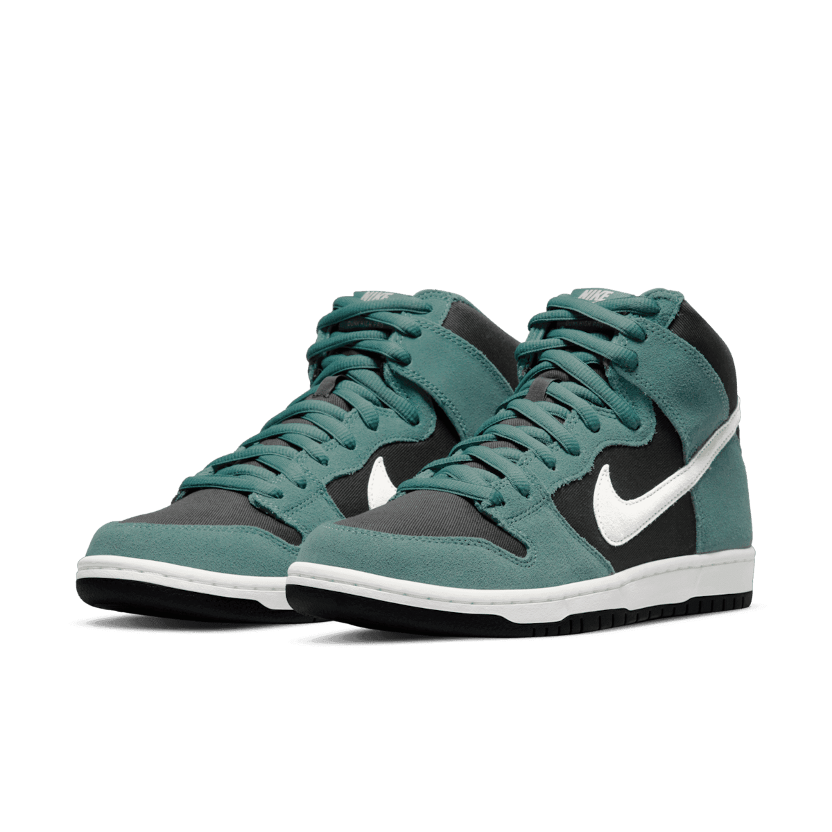 Nike SB Dunk High Green Suede Angle 2