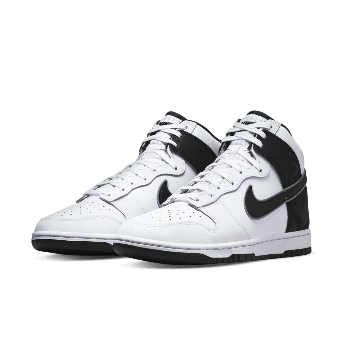 Nike Dunk High White Black Angle 2