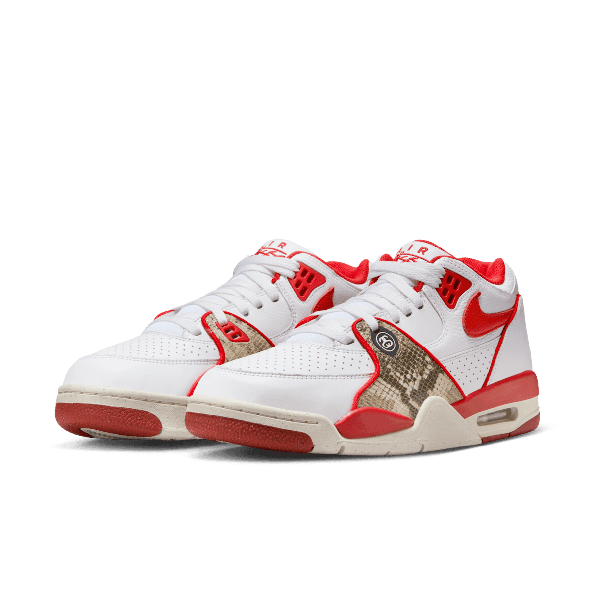 Nike Air Flight 89 Low SP Stussy White Habanero Red Angle 2
