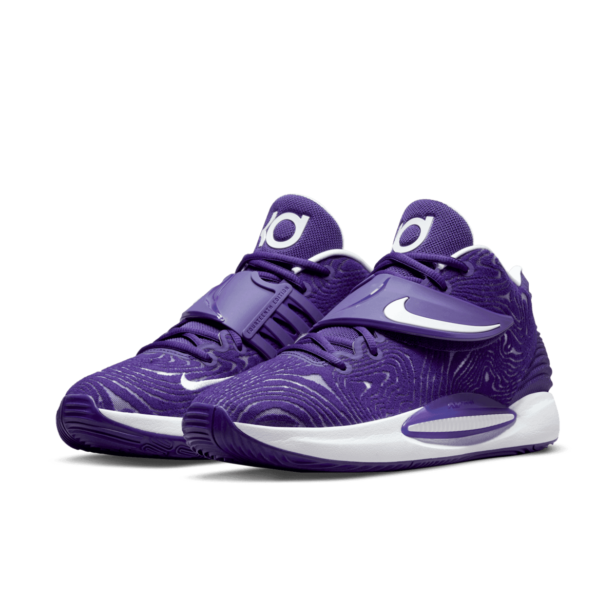 Nike KD14 Court Purple White Angle 2