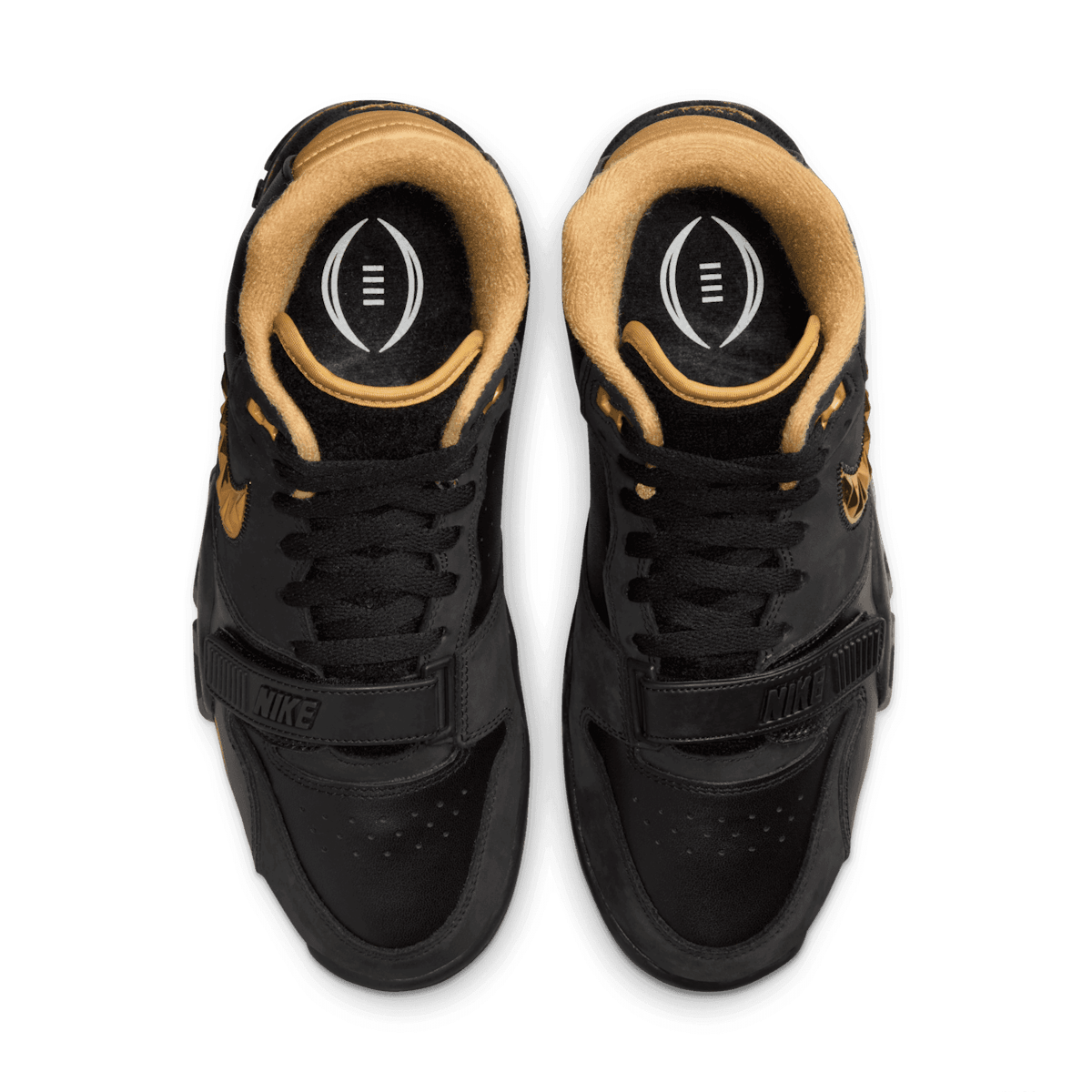 Nike Air Trainer 1 College Football Playoffs Black Gold Angle 1