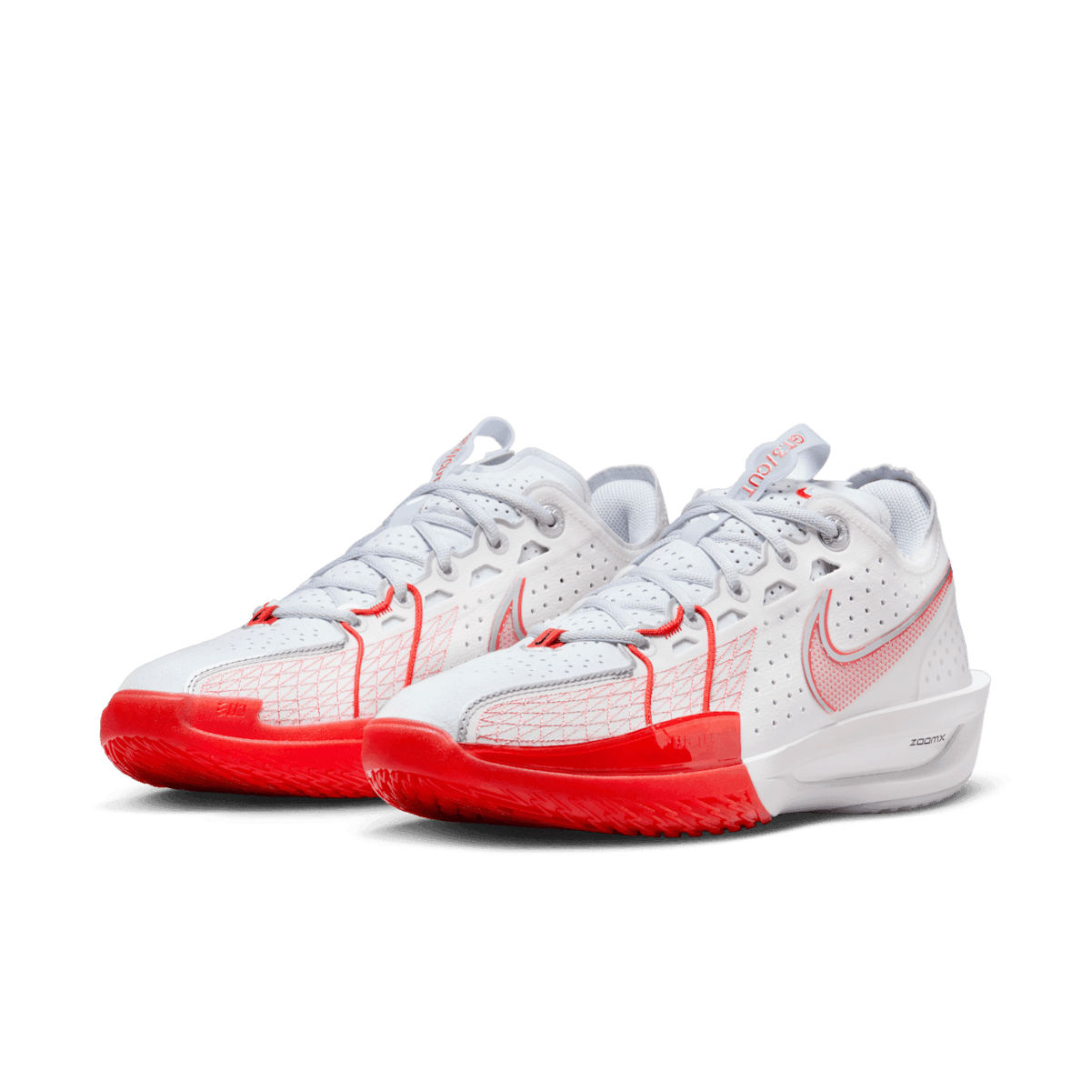 Nike Air Zoom GT Cut 3 Summit White Picante Red Angle 2