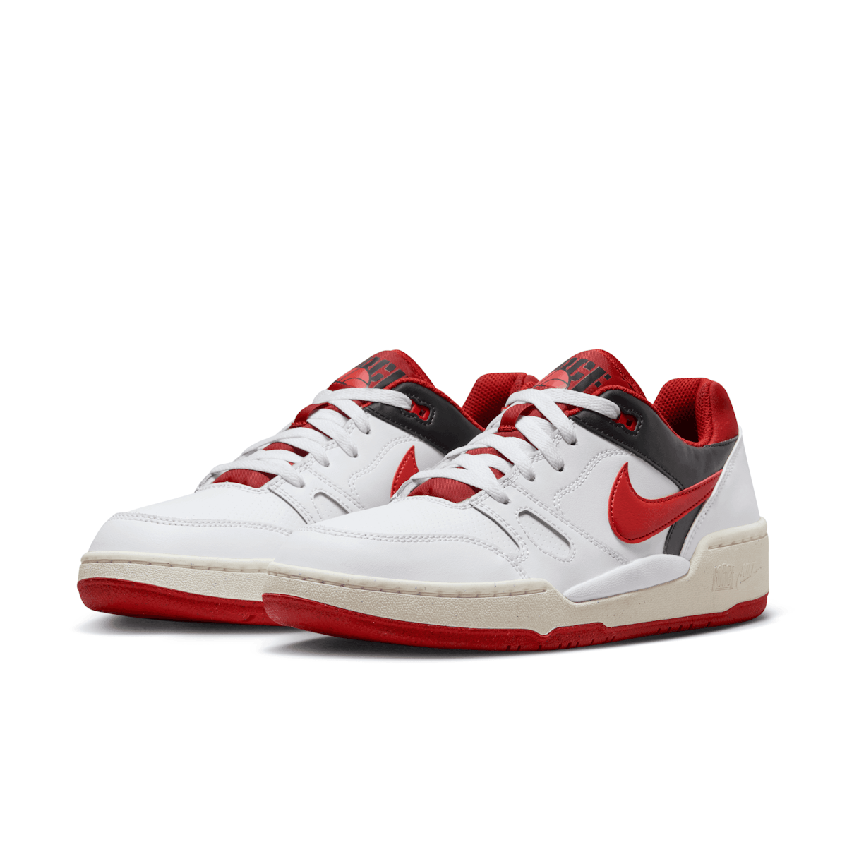 Nike Full Force Low White Red Black Angle 3