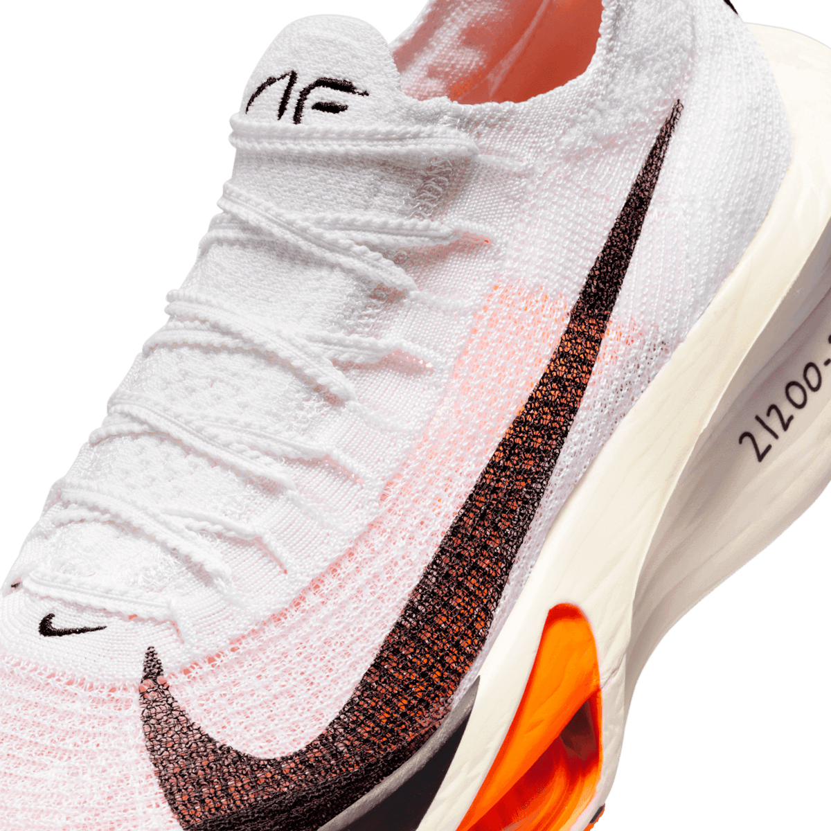 Nike Alphafly NEXT% 3 Proto White Black Orange (W) Angle 4
