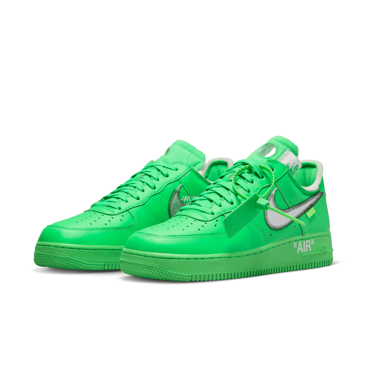 Nike Air Force 1 Low Off-White Light Green Spark BKM Angle 2