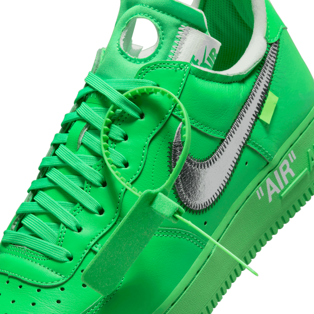 Nike Air Force 1 Low Off-White Light Green Spark BKM Angle 6