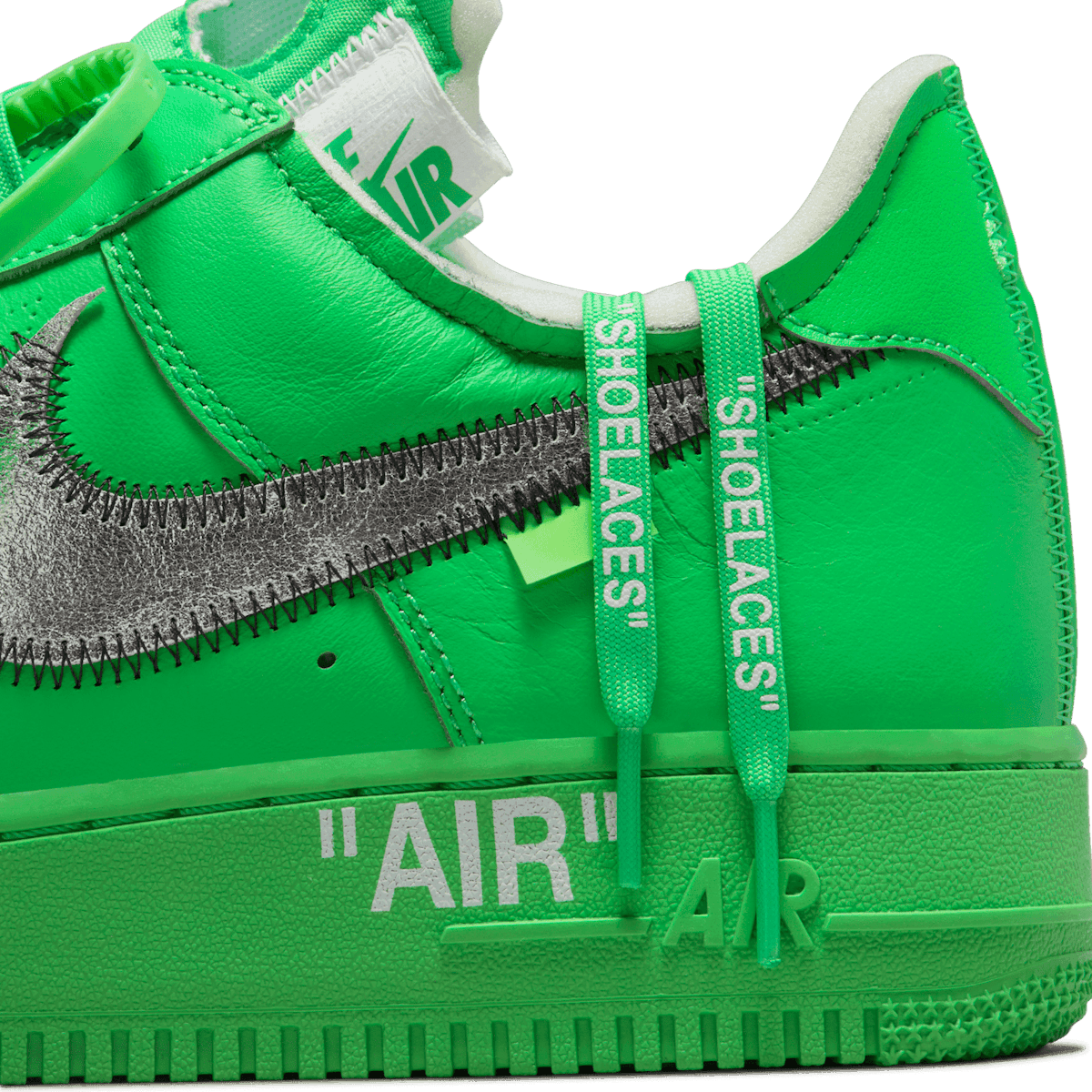 Nike Air Force 1 Low Off-White Light Green Spark BKM Angle 7