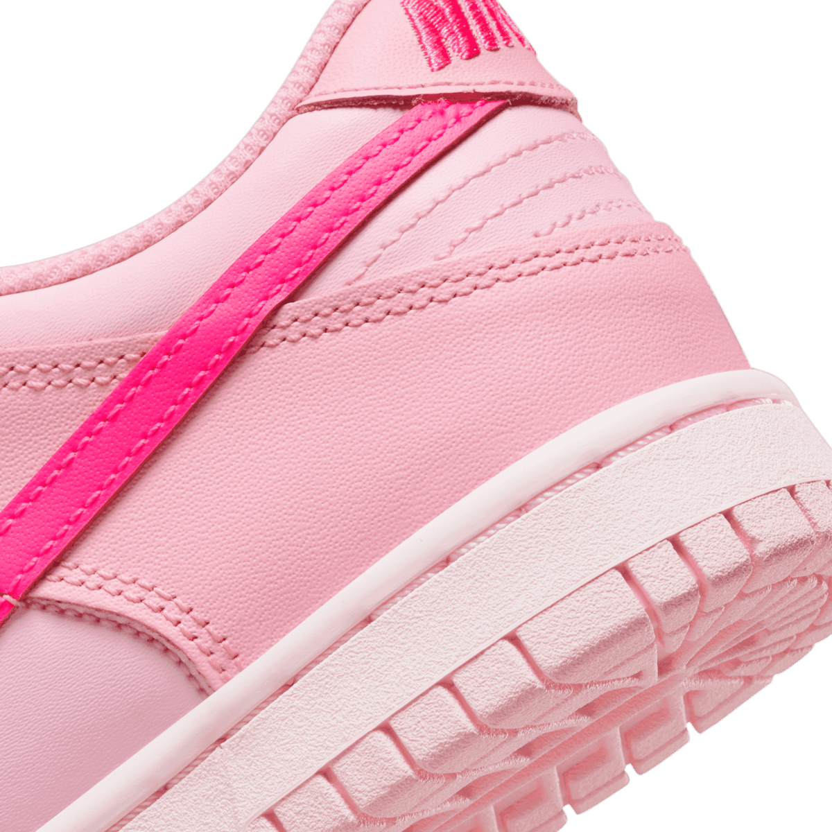 Nike Dunk Low Triple Pink (GS) Angle 5