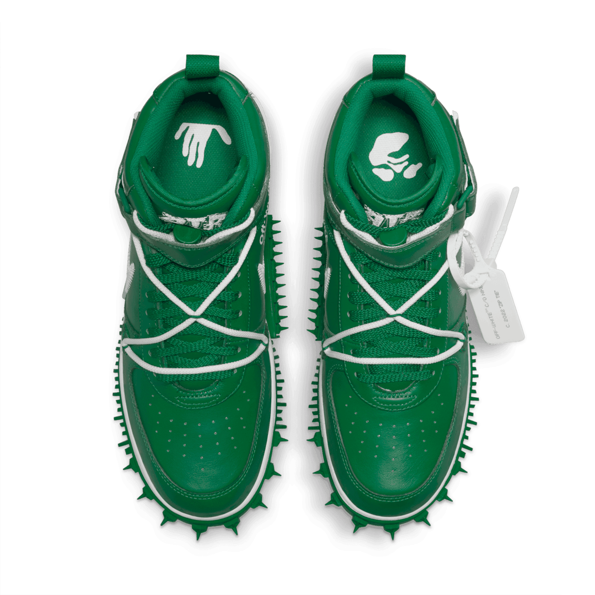 Nike Air Force 1 Mid Off-White Pine Green Angle 1