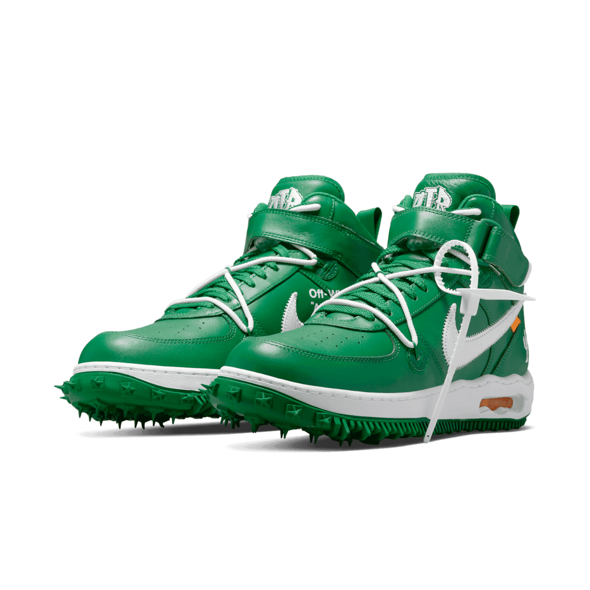 Nike Air Force 1 Mid Off-White Pine Green Angle 2