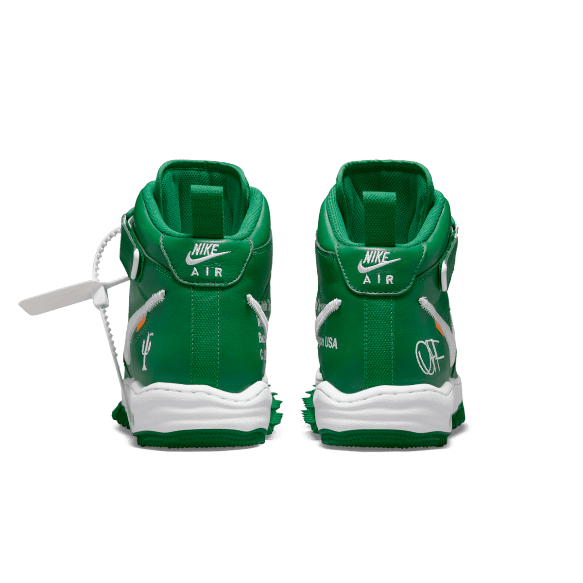 Nike Air Force 1 Mid Off-White Pine Green Angle 3