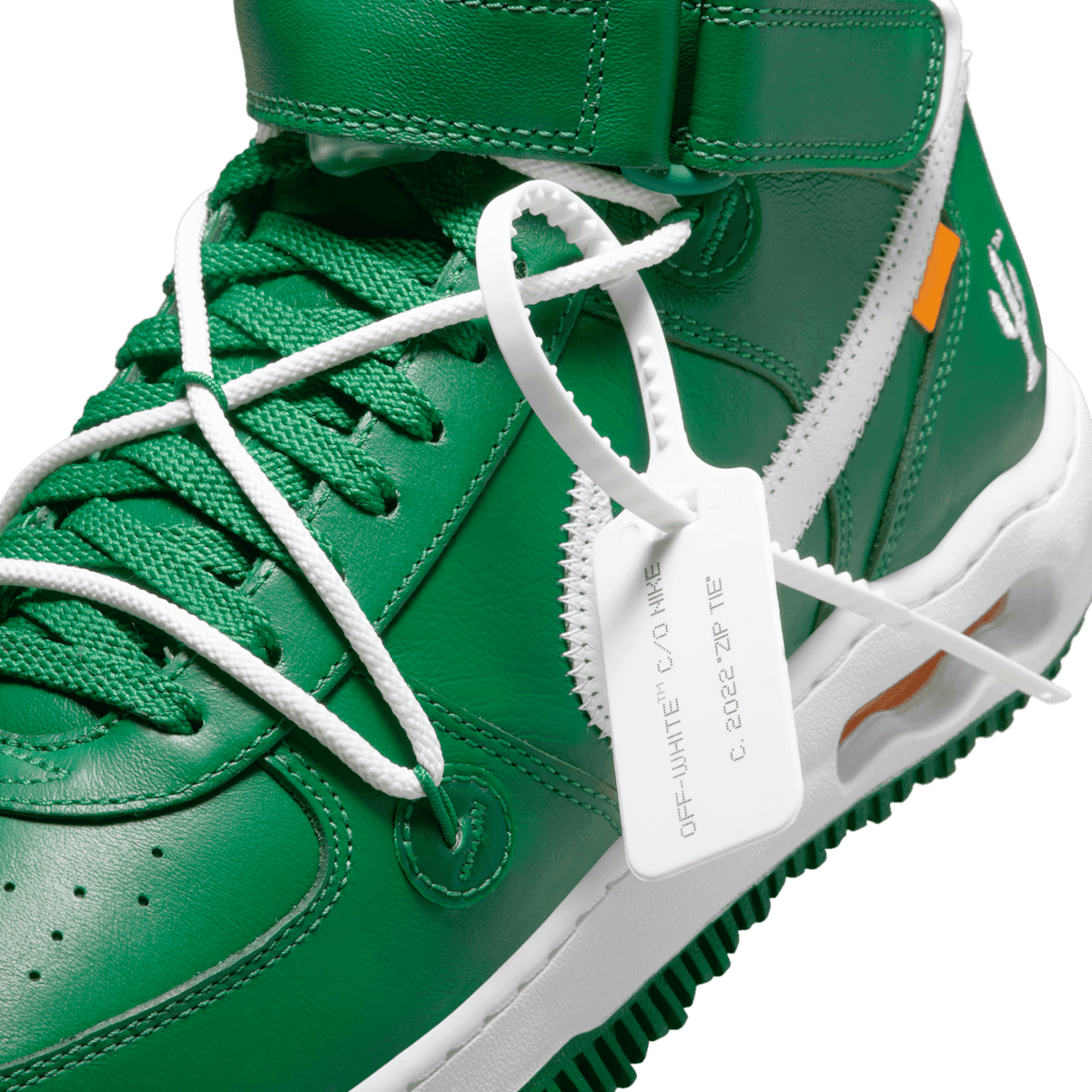 Nike Air Force 1 Mid Off-White Pine Green Angle 9