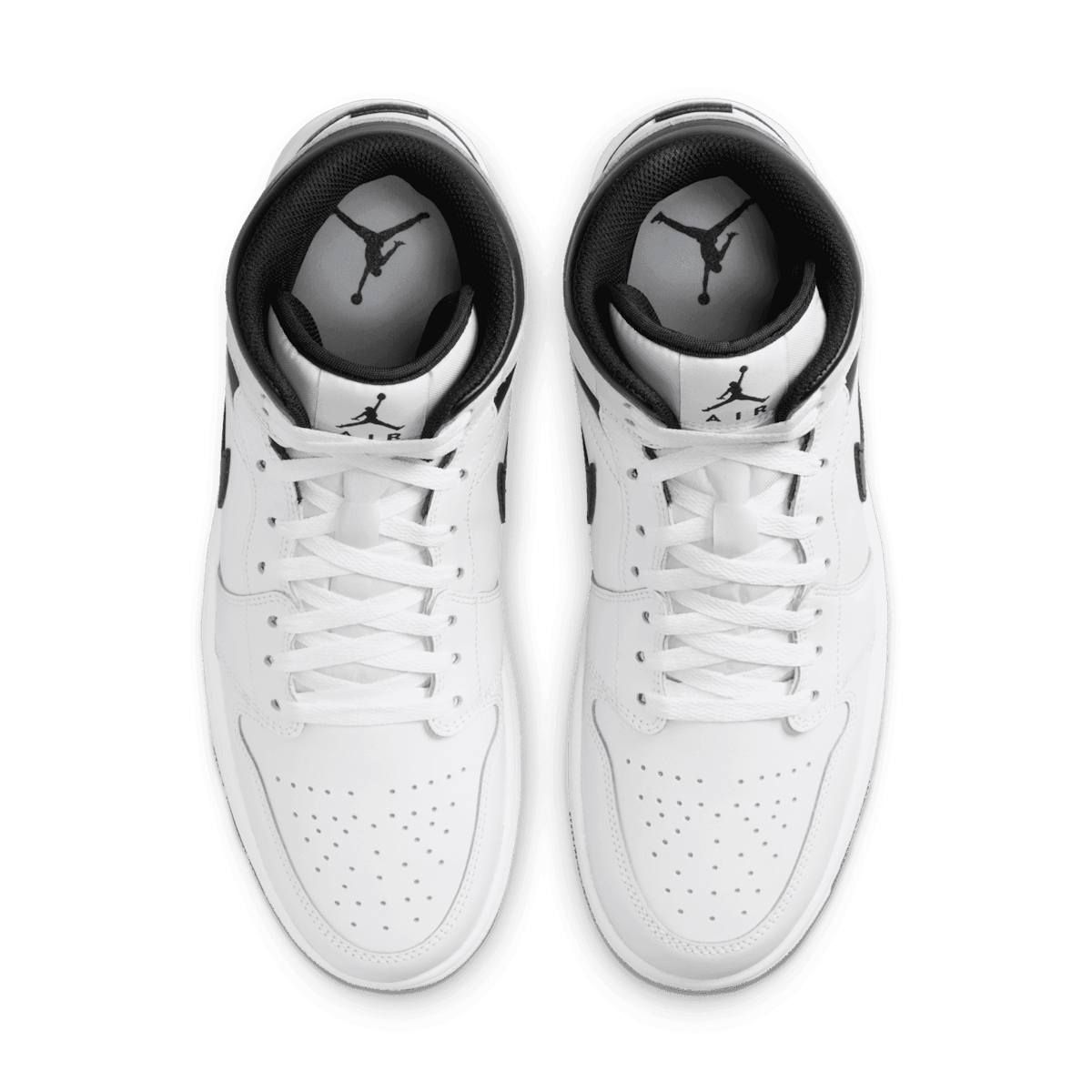 Air Jordan 1 Mid White Black Angle 1