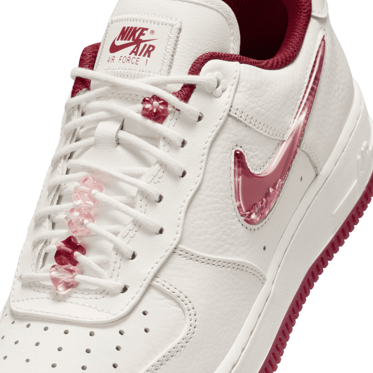 Nike Air Force 1 Low Valentine’s Day Glitter Swoosh (W) Angle 4