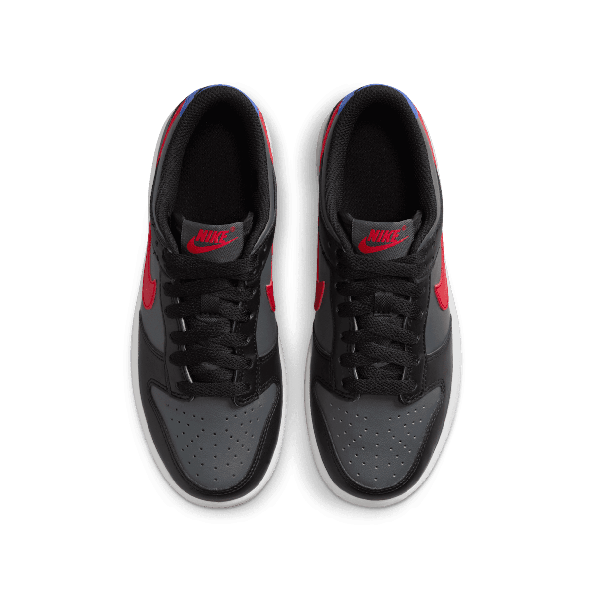 Nike Dunk Low Black Red Blue (GS) Angle 1