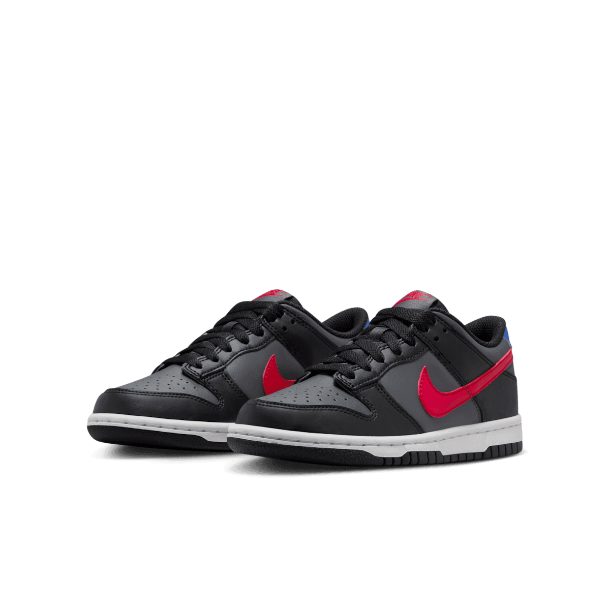 Nike Dunk Low Black Red Blue (GS) Angle 2