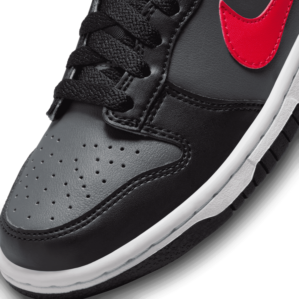 Nike Dunk Low Black Red Blue (GS) Angle 4
